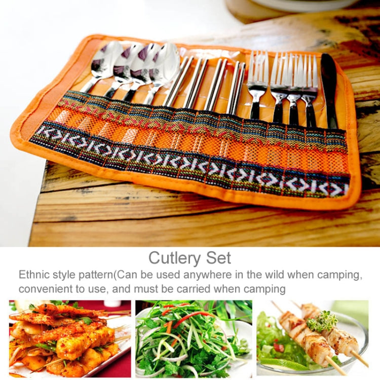 13 in 1 Portable Outdoor Travel Camping Picnic Stainless Steel Tableware Set