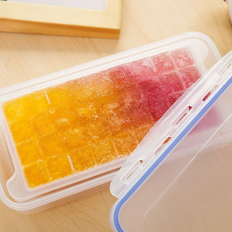 Small Square Ice Mold Trays Multi-layer Mold with Cover Ice Storage Box, 4 Layers