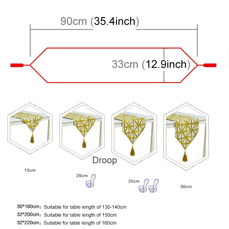 Western Style Tablecloth Home Decor, Size: 33*90cm