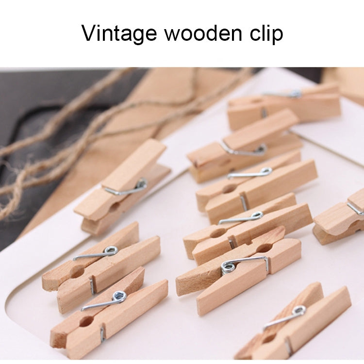 90 PCS / 10 Sets Creative DIY 6 inch Kraft Paper Wall Hanging Photo Frames with Clips & Rope