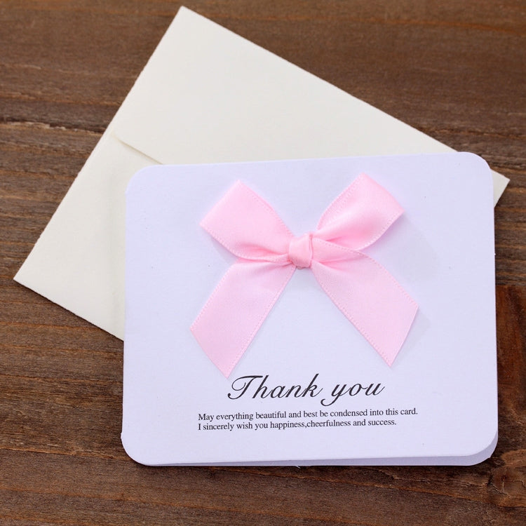 50 PCS Festival Creative Universal Bowknot Greeting Cards with Envelope