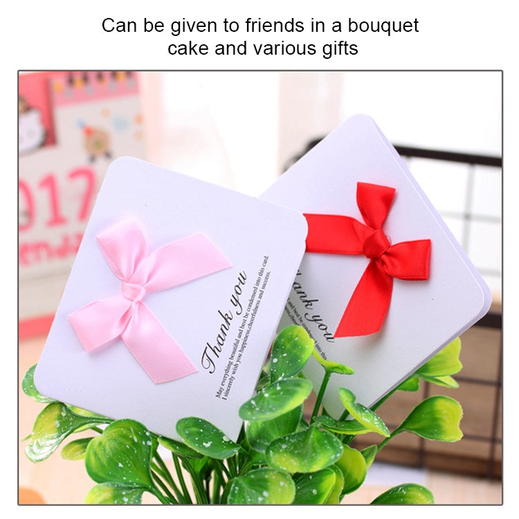 50 PCS Festival Creative Universal Bowknot Greeting Cards with Envelope