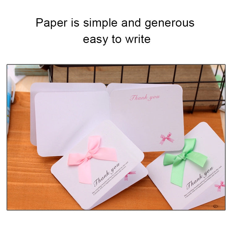 50 PCS Festival Creative Universal Bowknot Greeting Cards with Envelope