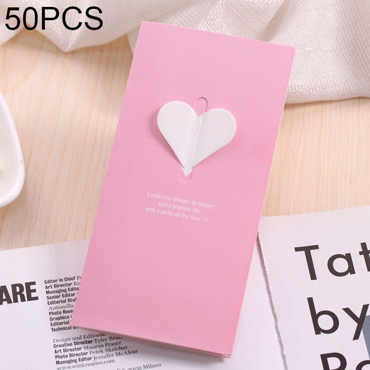 50 PCS Festival Creative Universal Love Heart Greeting Cards