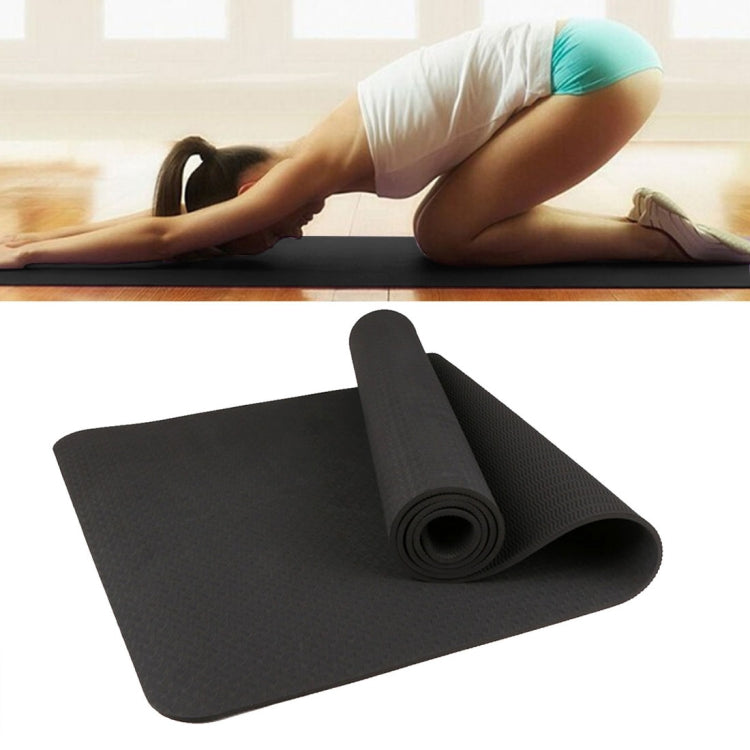 6mm Thickness Eco-friendly TPE Anti-skid Home Exercise Yoga Mat, Size:183*61cm