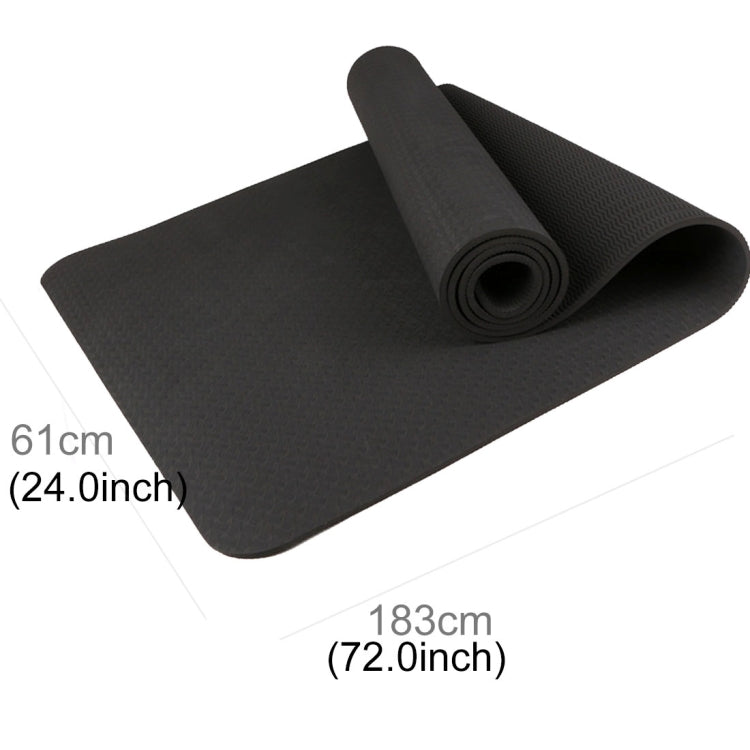 6mm Thickness Eco-friendly TPE Anti-skid Home Exercise Yoga Mat, Size:183*61cm