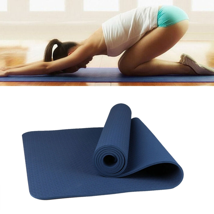 6mm Thickness Eco-friendly TPE Anti-skid Home Exercise Yoga Mat, Size:183*61cm