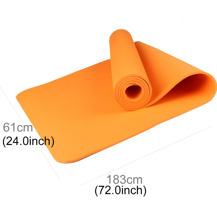 6mm Thickness Eco-friendly TPE Anti-skid Home Exercise Yoga Mat, Size:183*61cm