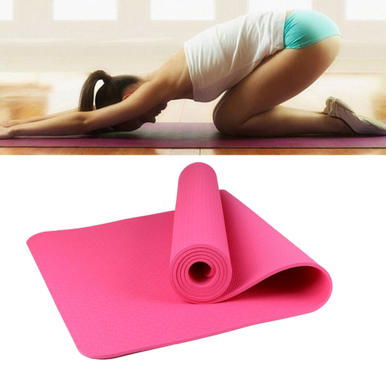 6mm Thickness Eco-friendly TPE Anti-skid Home Exercise Yoga Mat, Size:183*61cm
