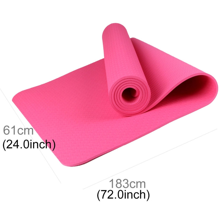6mm Thickness Eco-friendly TPE Anti-skid Home Exercise Yoga Mat, Size:183*61cm