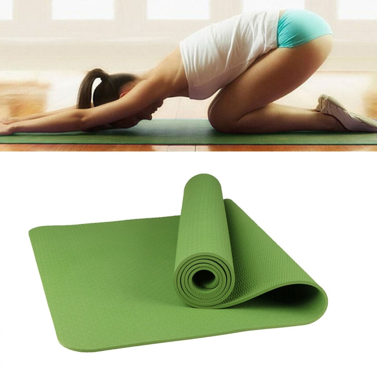 6mm Thickness Eco-friendly TPE Anti-skid Home Exercise Yoga Mat, Size:183*61cm