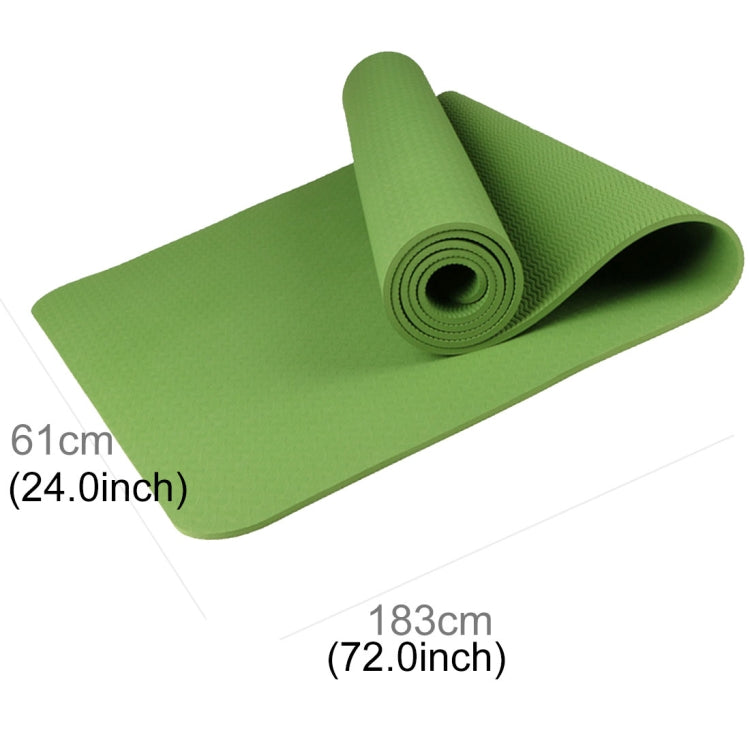 6mm Thickness Eco-friendly TPE Anti-skid Home Exercise Yoga Mat, Size:183*61cm