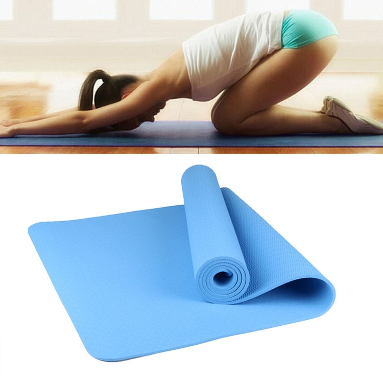 6mm Thickness Eco-friendly TPE Anti-skid Home Exercise Yoga Mat, Size:183*61cm