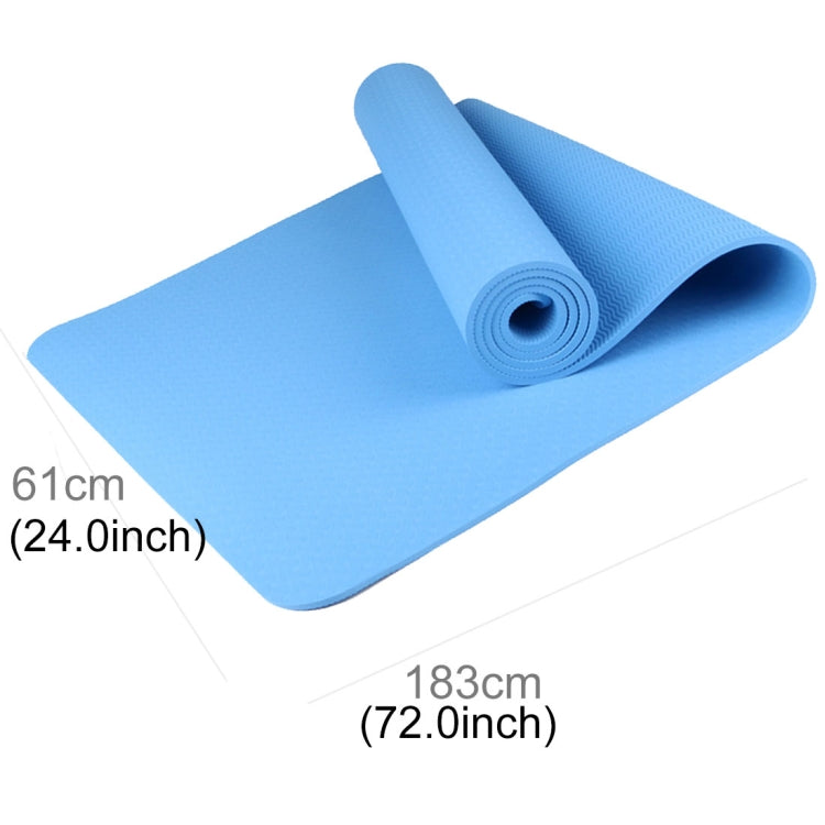 6mm Thickness Eco-friendly TPE Anti-skid Home Exercise Yoga Mat, Size:183*61cm