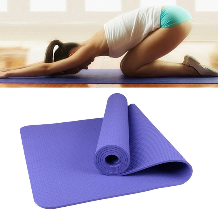 6mm Thickness Eco-friendly TPE Anti-skid Home Exercise Yoga Mat, Size:183*61cm