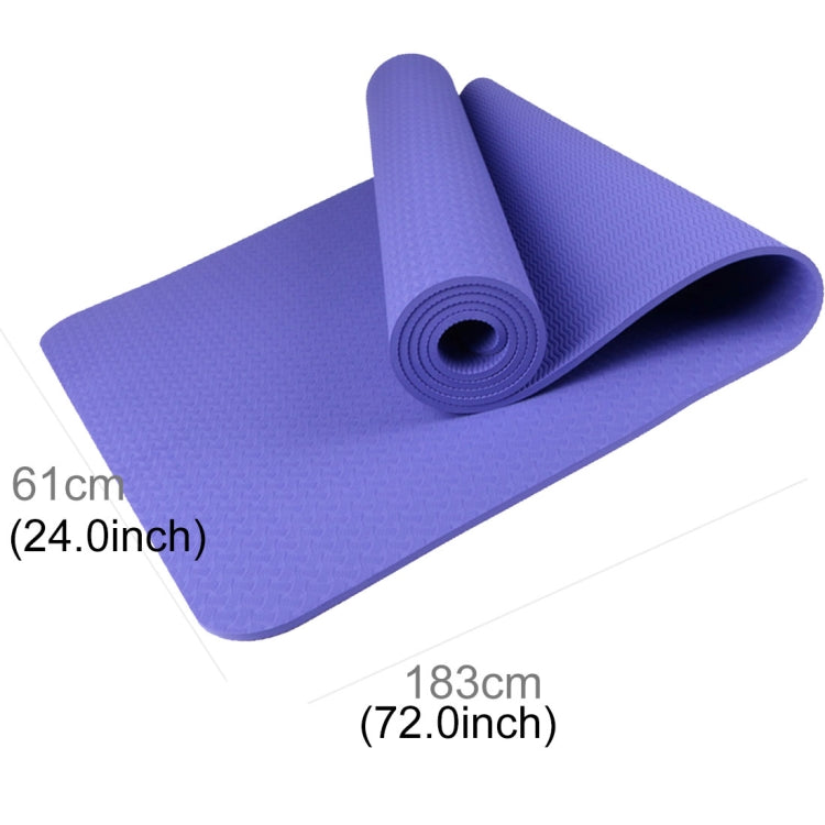6mm Thickness Eco-friendly TPE Anti-skid Home Exercise Yoga Mat, Size:183*61cm