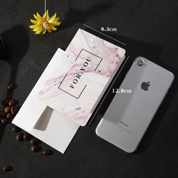 50 PCS Creative Festival Universal Marbling Greeting Cards with Envelope (FOR YOU)