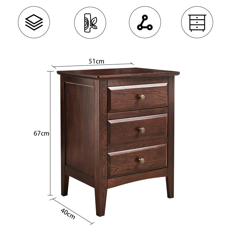 Modern Minimalist Solid Wood Storage Cabinet Locker Bedroom Full Bedside Table