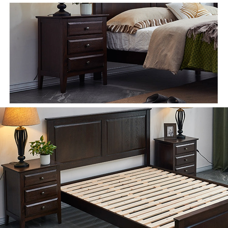 Modern Minimalist Solid Wood Storage Cabinet Locker Bedroom Full Bedside Table