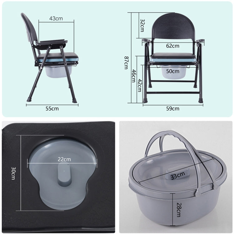 890B Elderly Pregnant Woman Toilet Moving Toilet Chair