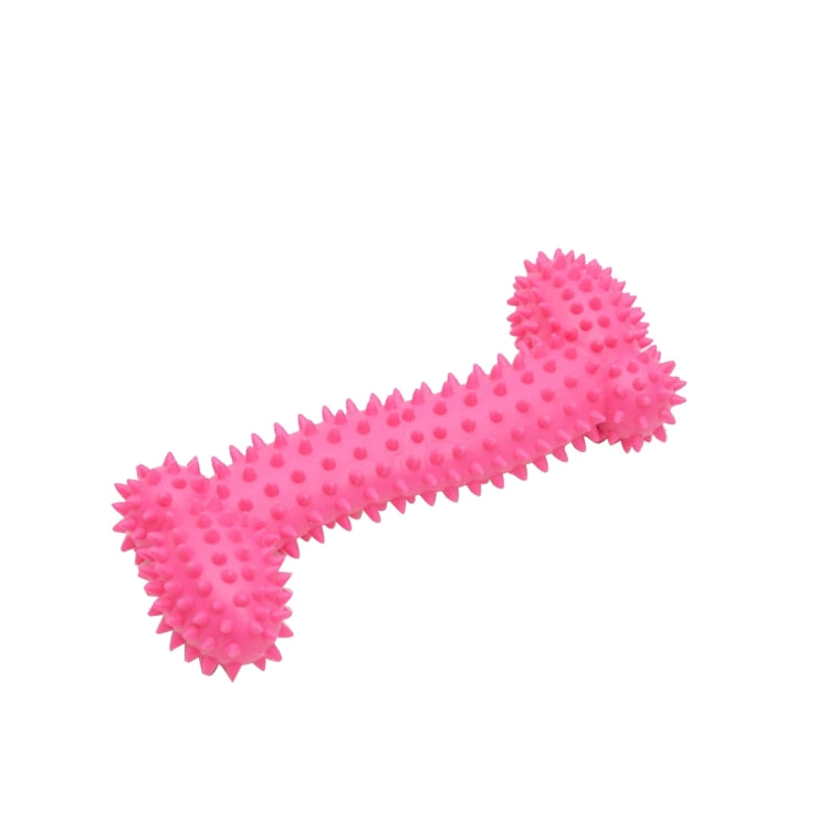 Lovely Rubber Pet Dog Bone Bite Resistant Teeth Cleaning Chew Toy, Random Color Delivery, Size: 15.5cm