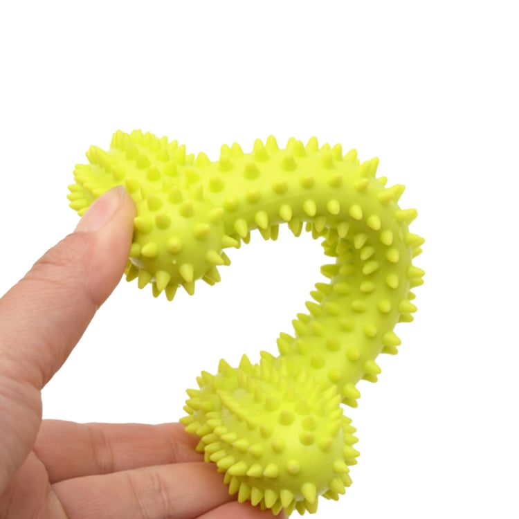 Lovely Rubber Pet Dog Bone Bite Resistant Teeth Cleaning Chew Toy, Random Color Delivery, Size: 15.5cm