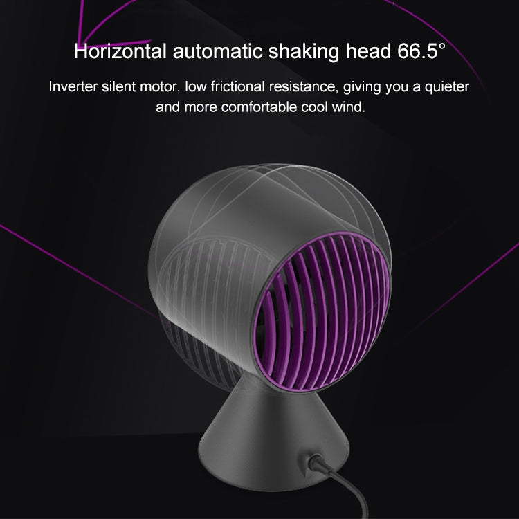FREEDO Multi-function Adjustable Free Shaking Head Design USB Charging Desktop Electric Fan, Support 3 Speed Control (Black)