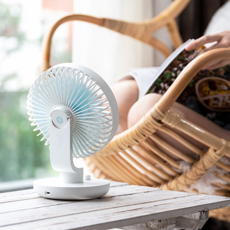 Multi-function Bionic Blade Design Adjustable Ballet Shaking Head USB Charging Desktop Electric Fan (Pink)