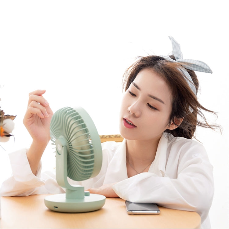 Multi-function Bionic Blade Design Adjustable Ballet Shaking Head USB Charging Desktop Electric Fan (Pink)