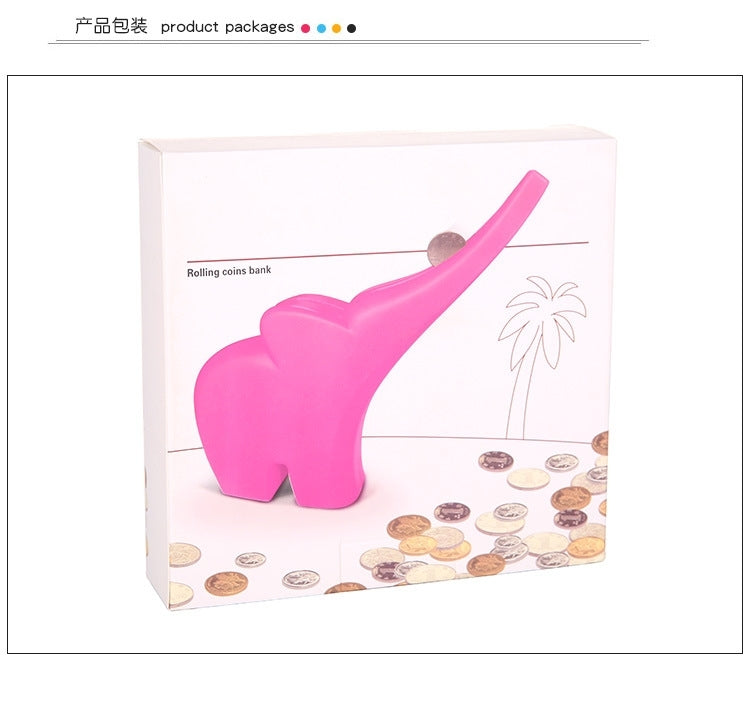 2 PCS Creative Elephant Shaped Slide Money Box, Random Color Delivery