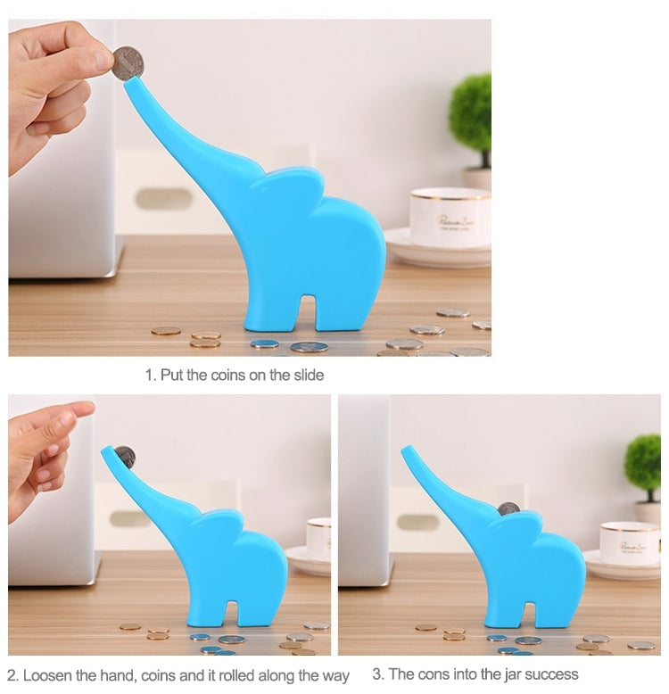 2 PCS Creative Elephant Shaped Slide Money Box, Random Color Delivery