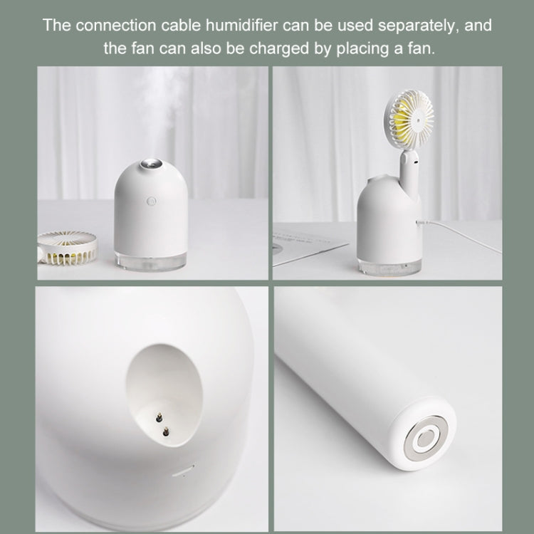 Multi-function Adjustable USB Charging Spray Humidifier Handheld Desktop Electric Fan, Support 3 Speed Control