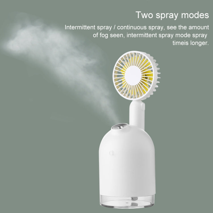 Multi-function Adjustable USB Charging Spray Humidifier Handheld Desktop Electric Fan, Support 3 Speed Control