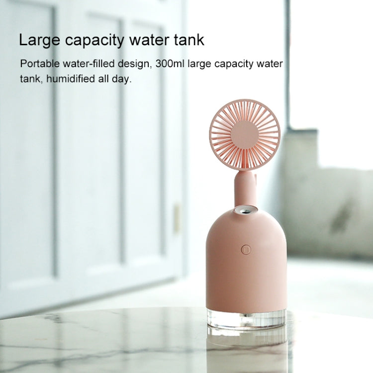 Multi-function Adjustable USB Charging Spray Humidifier Handheld Desktop Electric Fan, Support 3 Speed Control