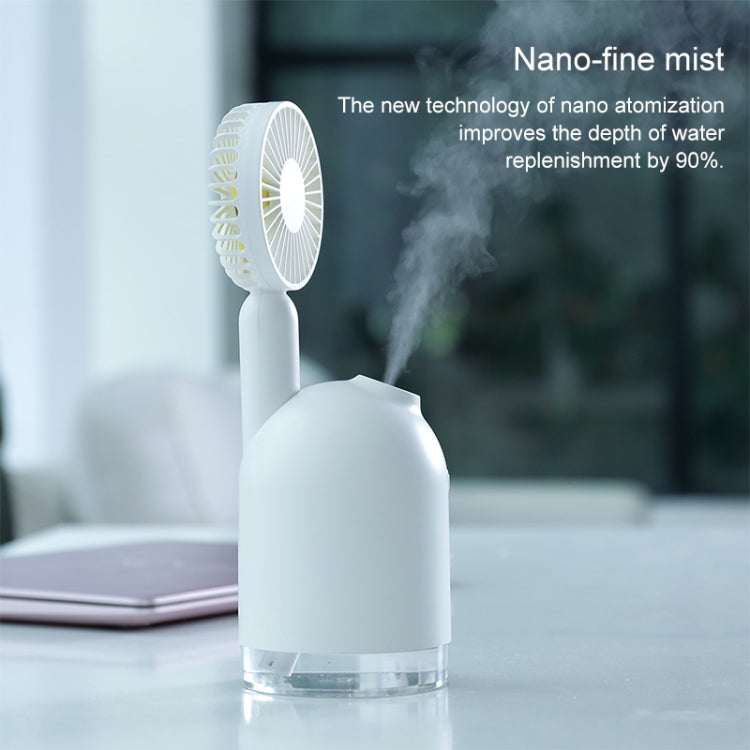 Multi-function Adjustable USB Charging Spray Humidifier Handheld Desktop Electric Fan, Support 3 Speed Control