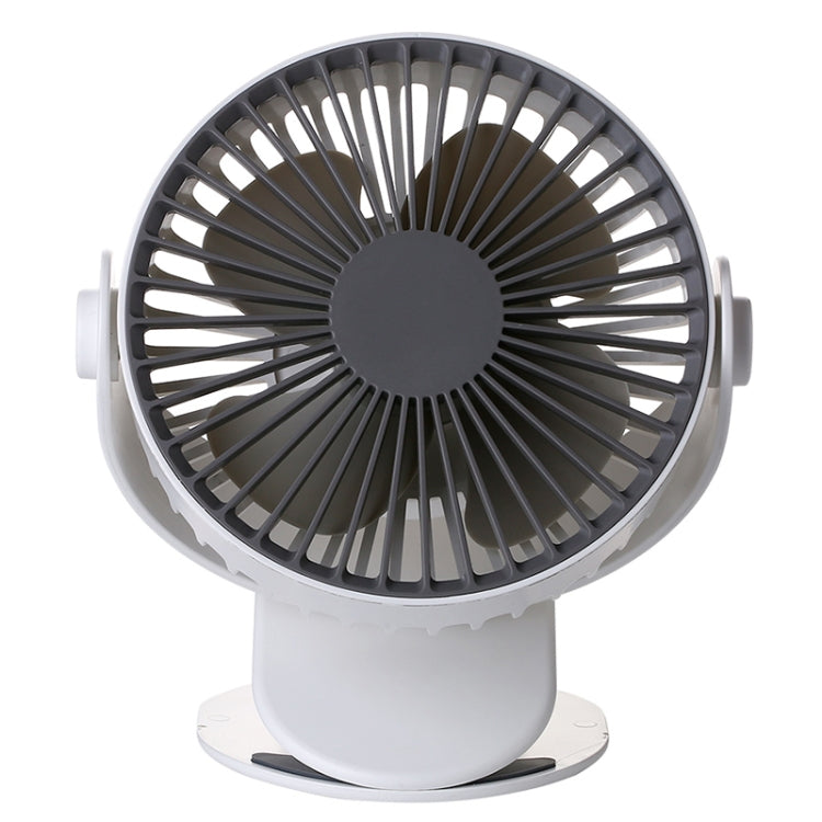 Multi-function Adjustable USB Charging Desktop Clip Electric Fan, Support 3 Speed Control (White)