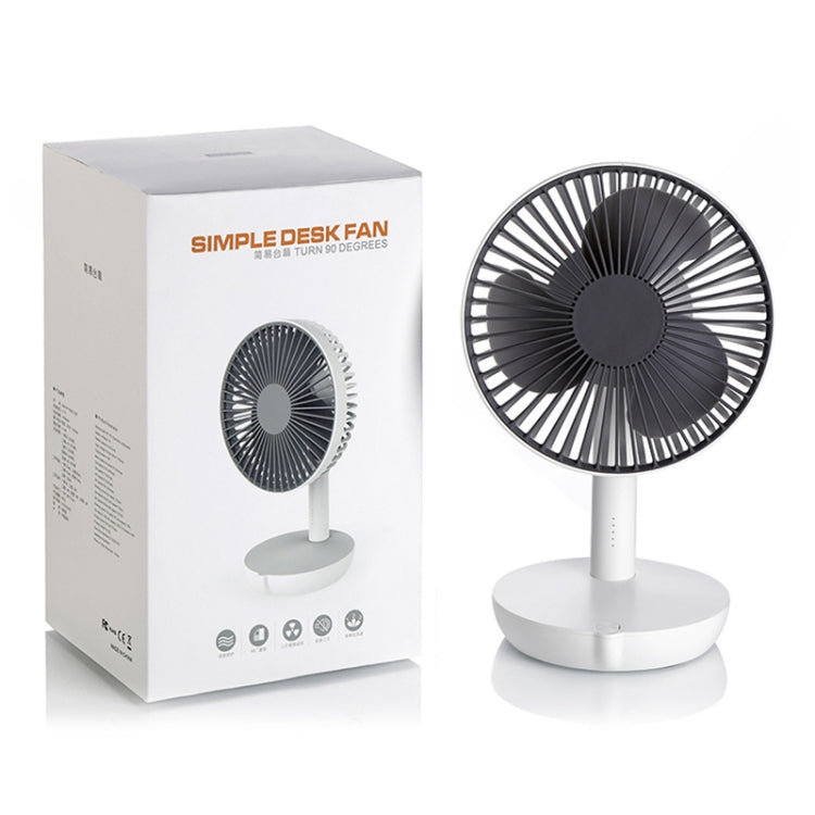 Adjustable Angle USB Charging Mute Desktop Electric Fan, Support 5 Speed Control