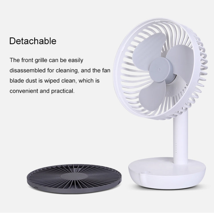 Adjustable Angle USB Charging Mute Desktop Electric Fan, Support 5 Speed Control