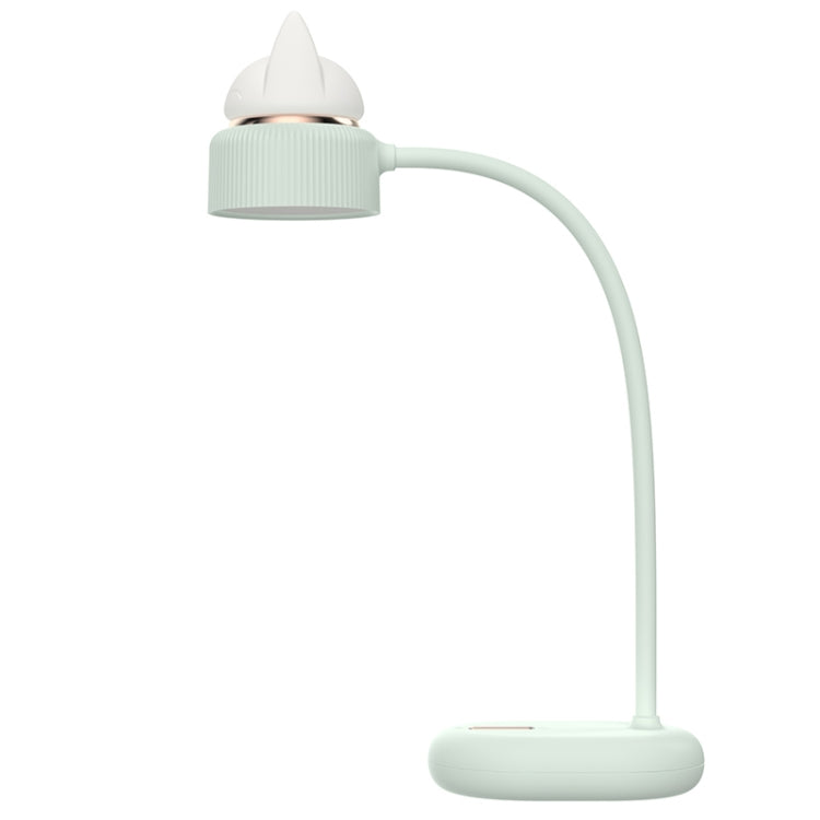 Cat Shape Double Light Source Design LED Desk Night Lamp, Support 3 Brightness Control (Green)