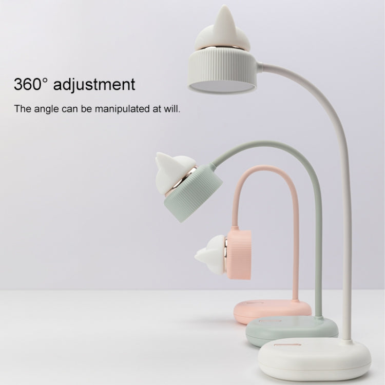 Cat Shape Double Light Source Design LED Desk Night Lamp, Support 3 Brightness Control (Green)