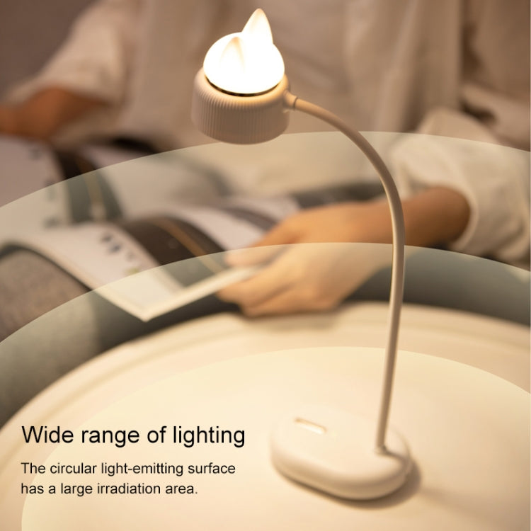 Cat Shape Double Light Source Design LED Desk Night Lamp, Support 3 Brightness Control (Green)