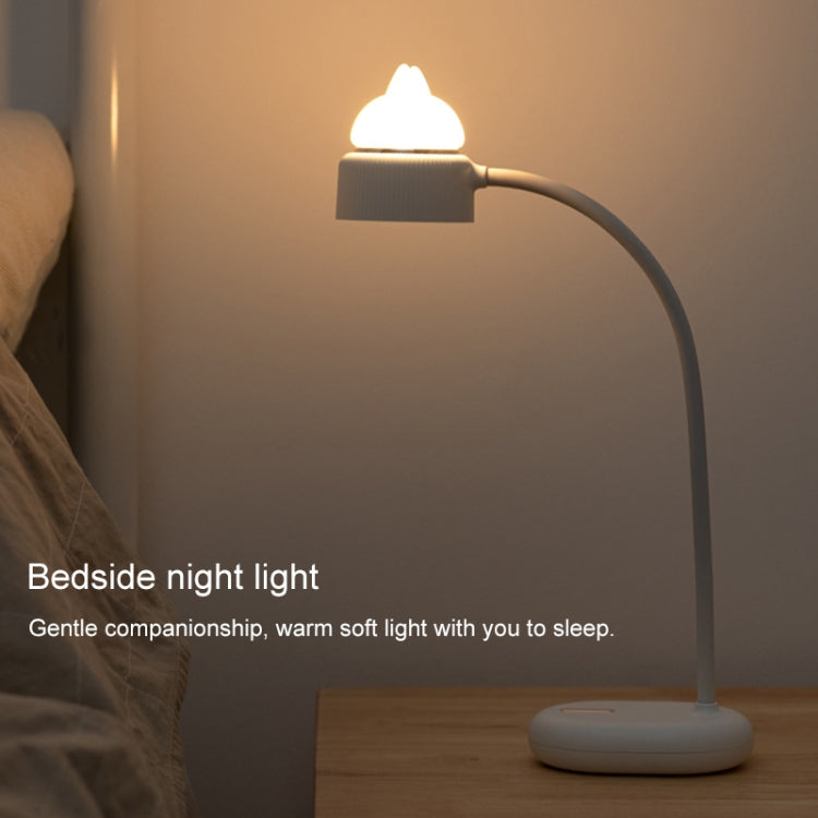 Cat Shape Double Light Source Design LED Desk Night Lamp, Support 3 Brightness Control (Green)