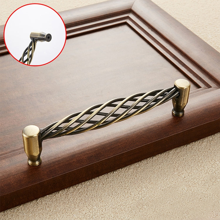 2 PCS 6101-160 Classic Birdcage Shape Iron Cabinet Wardrobe Drawer Door Handle, Hole Spacing: 160mm (Bronze)