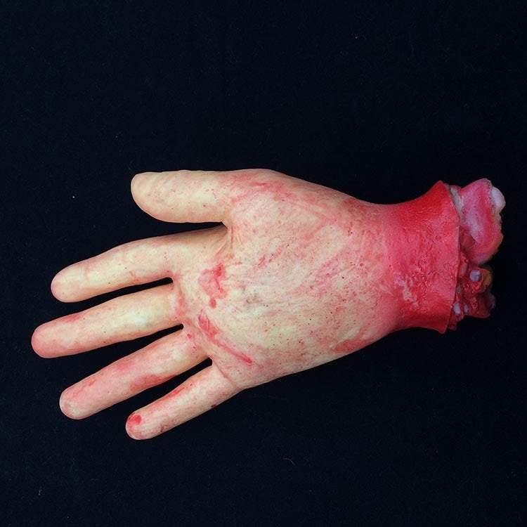 23cm Halloween Horror Props April Fool Day Party Prop Body Parts Decoration 5 Fingers Bloody Hand