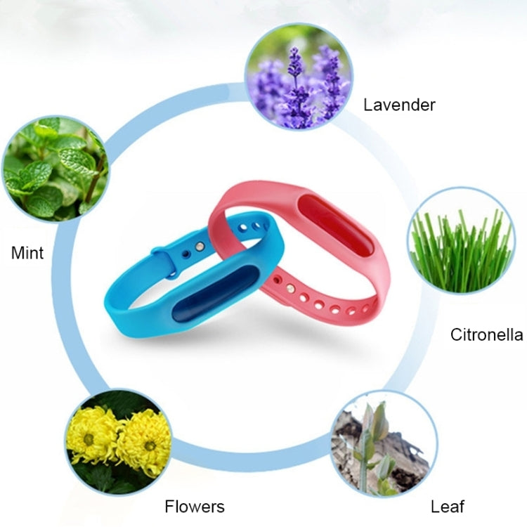 2 PCS Anti-mosquito Silicone Repellent Bracelet Buckle Wristband Bugs Away, Suitable for Children and Adults, Length:23cm, Random Color Delivery