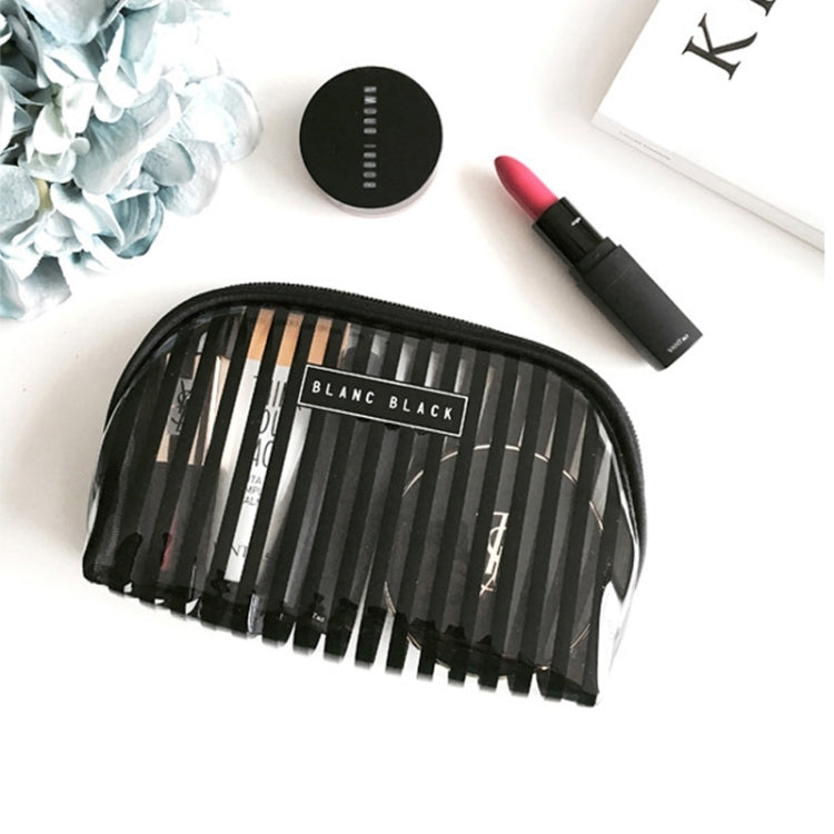 Stripe Style Portable Travel Cosmetic Organizer Bag, Size: 22cm x 17cm x 7cm