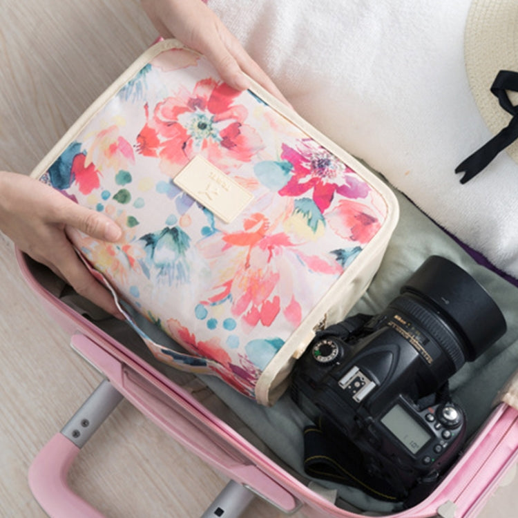 Print Flower Pattern Travel Multifunctional Waterproof Wash Bag Toiletry Organizer Carrying Case