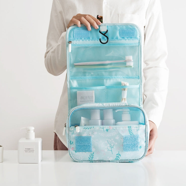 Print Flower Pattern Travel Multifunctional Waterproof Wash Bag Toiletry Organizer Carrying Case