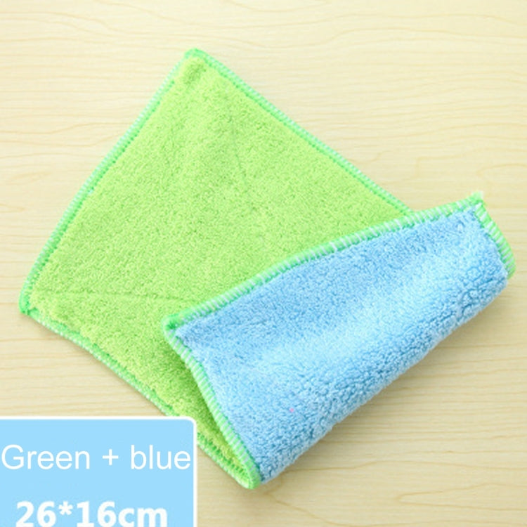 5 PCS Bamboo Fiber Washing Dish Towel Kitchen Cleaning Cloth Double-Sided Scouring Cloth Water Absorption Non-Stick Oil,Can Not Hang,Random Color Delivery