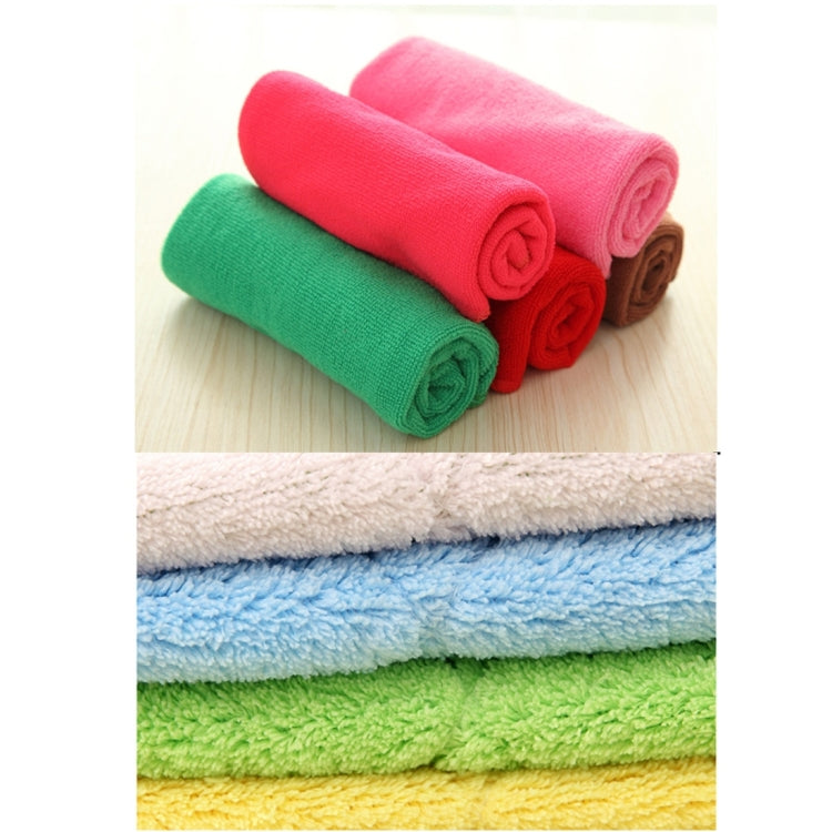 5 PCS Bamboo Fiber Washing Dish Towel Kitchen Cleaning Cloth Double-Sided Scouring Cloth Water Absorption Non-Stick Oil,Can Not Hang,Random Color Delivery
